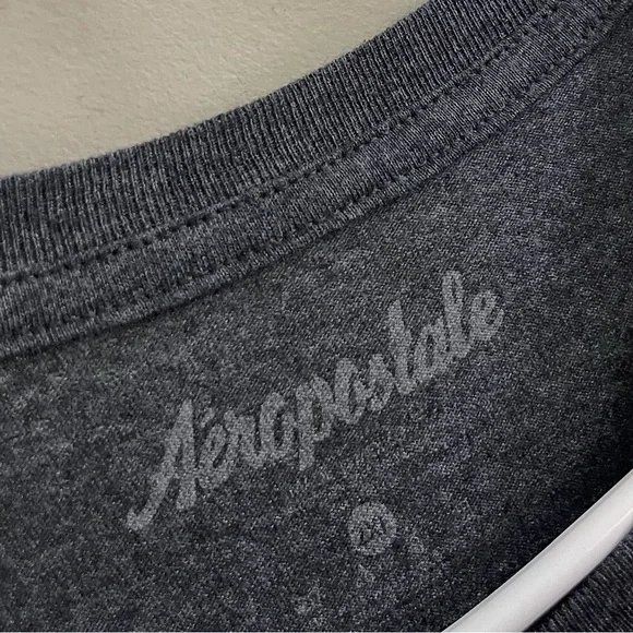 Aeropostale Men's Charcoal Long Sleeve Tee Casual Fall School - Picture 4 of 6